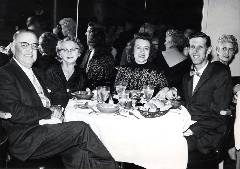 Martin & Josephine at a dinner party with Martin and Peggy Brixen.