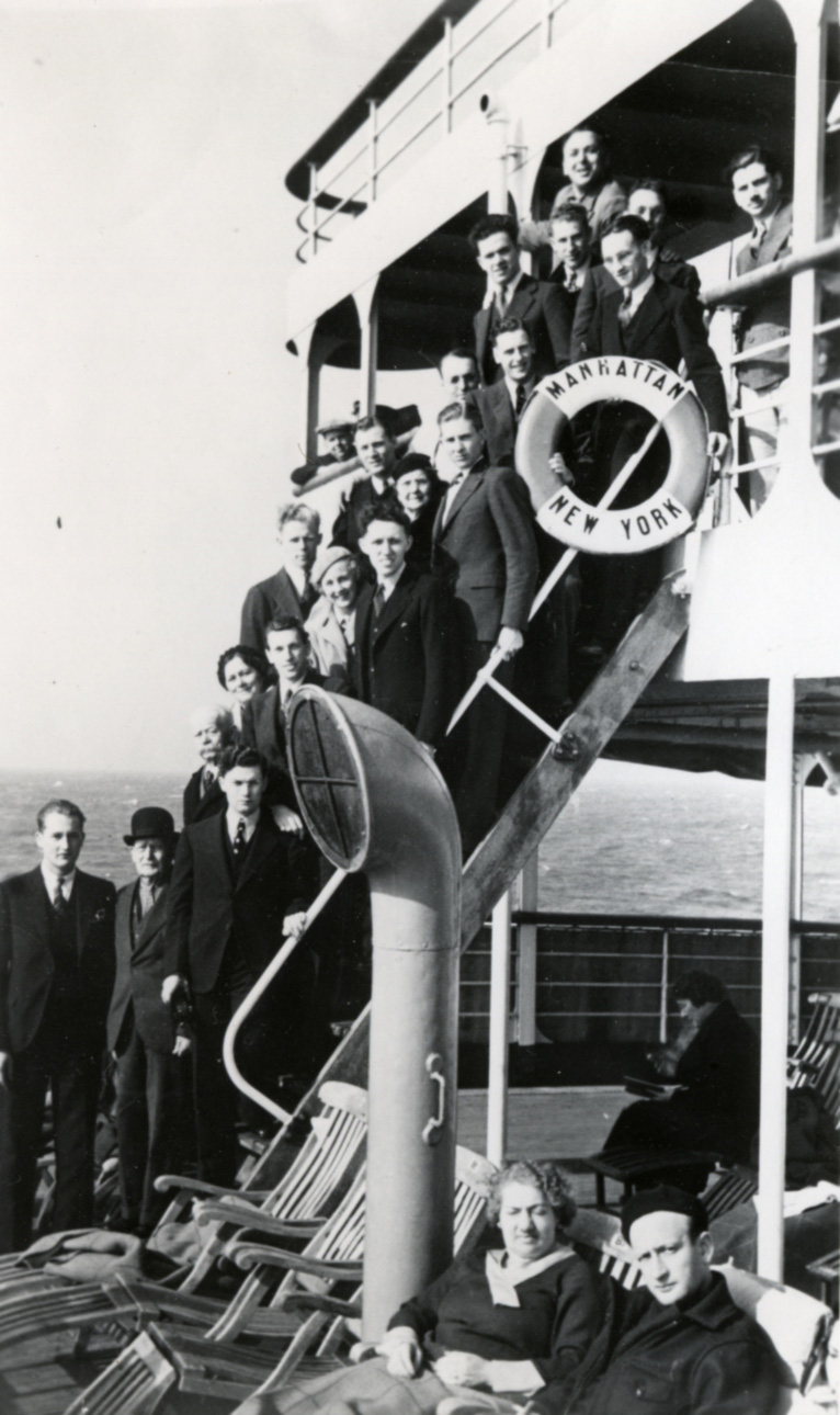 Julia Brixen and her grandmother Julia Gutke on a ship coming from Sweden.